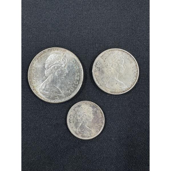 3 - Canadian Silver Coins - Silver Dollar, Half & Quarter - $1.75 Face Value