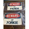 Image 4 : 6 Tin Signs - 1 is 10x14 & the rest 9x12 - Beware of Ostrich - Donkey - Bumble Bee - Pygmy Goat 