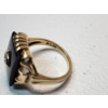 Image 4 : Vintage 10K Gold Onyx and Diamond Ring - Size 7 - TW: 4.8g