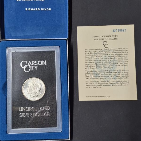 RARE - GSA Hoard Slabbed - UNCIRCULATED  - 1883 CC (Carson City) Morgan 90% Silver Dollar w Cert