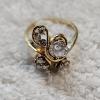Image 5 : 14K Size-6 (5.6g) Yellow Gold with Stunning Diamond Ring