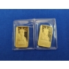 Image 3 : (2) 5-gram Valcambi Gold Bars - Credit Suisse Statue of Liberty - 10 grams Total in Sealed Package