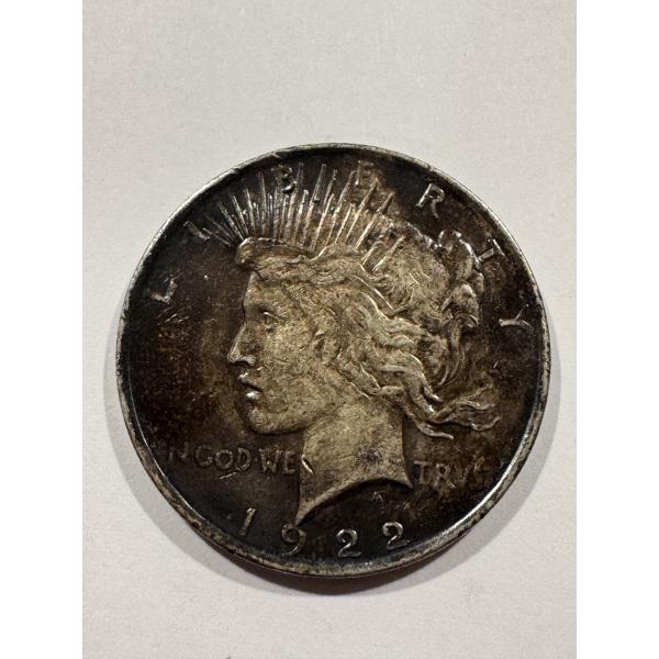 1922 United States Peace Silver Dollar - Highly Toned - Great Coin