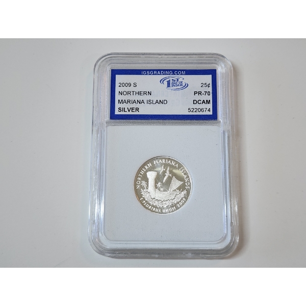 IGS GRADED PR 70 DCAM 2009-S U.S. Northern Mariana Island SILVER Quarter