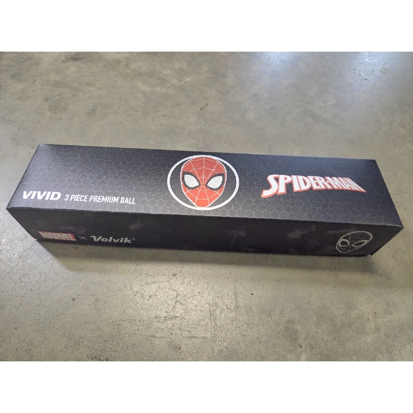 Collectable Vivid Spiderman Matte High Color Golf Ball Set In Box! 