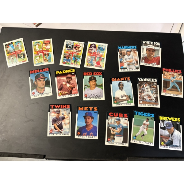 1986 Topps Baseball Cards - Includes Bob Ojeda - Jose Uribe - Tony Gwynn - Mike Stenhouse - Brent Ga