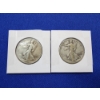 Image 1 : (2) 1942 Walking Liberty Silver Half Dollars 