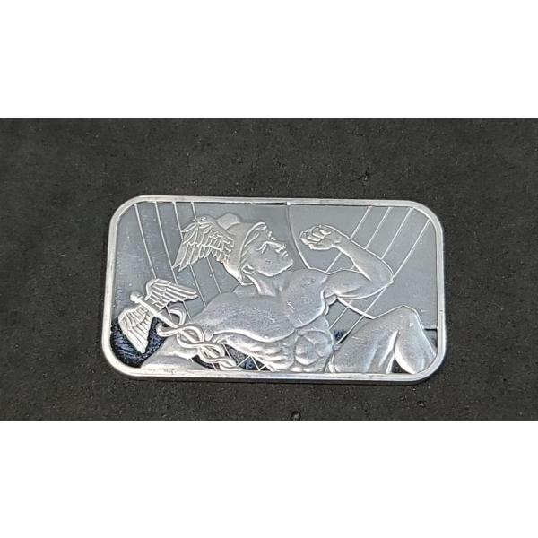 1 Oz Mercury 999 Fine Silver Bar Minted By Sunshine Minting - One Silver Troy Ounce