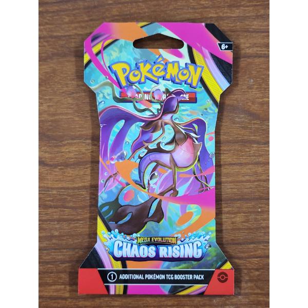 SEALED Pokemon Mega Evolution Chaos Rising English Pack - Guaranteed Rare In Each Pack!