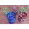 Image 1 : Set Of 5 Colored Water Or Whiskey Glass Tumblers As Shown slightly used unmarked