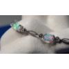 Image 2 : Women's Sterling Silver Bracelet With Opal-Like Stones - Weight: 6.7g