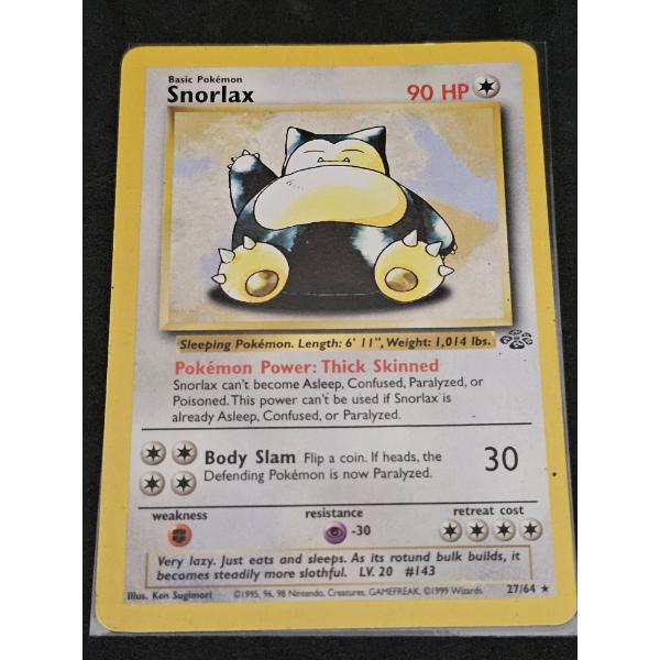 Snorlax 27/64 Rare Vintage Jungle Pokemon Trading Card