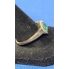 Image 3 : 14K Gold Oval Emerald Halo Ring With Diamonds - Size 10 - Weight: 2.8g
