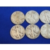 Image 2 : x8 Assorted Years 90% Silver Walking Liberty Half Dollars FV: $4.00