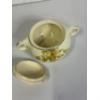 Image 5 : Beautiful Taylor Smith & Taylor Sugar Bowl 1940's with an orange snowball flower pattern & Vintage 