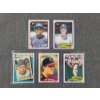 Image 1 : 5 Assorted 1989 Topps Tiffany Near Mint Baseball Trading Cards Including Omar Vizquel, Deion Sanders