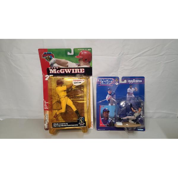 McFarlane's Sports Picks Mark McGwire Baseball Figure & '98 Starting Lineup Dave Justice Figure 