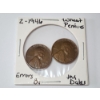 Image 1 : Two 1946 Lincoln Wheat Pennies - Errors By the Dates 
