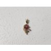 Image 1 : Beautiful 14K Gold Pendant with Pink Stones TW: 1.0g