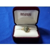 Image 2 : 10K Gold Ring with Diamond and Emerald Colored Stones - Size 5.5 - TW: 4.0g