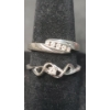 Image 1 : (2) Women's 10K White Gold Rings With Diamonds - Sizes 5.5 & 7 - Weight: 3.7g