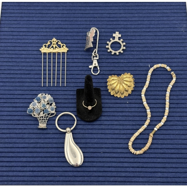 Costume Jewelry - Hair Pin/Comb - Keychains - Ring Size 10 - Necklace