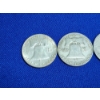 Image 5 : Lot of (3) U.S. Franklin 90% Silver Half Dollars - Years 1951, 19571 1960