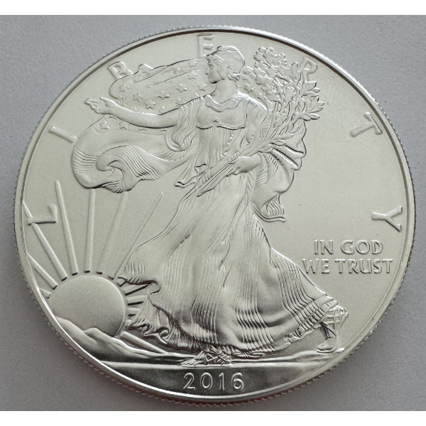 2016 United States American Eagle One Oz .999 Fine Silver Uncirculated Dollar Coin 