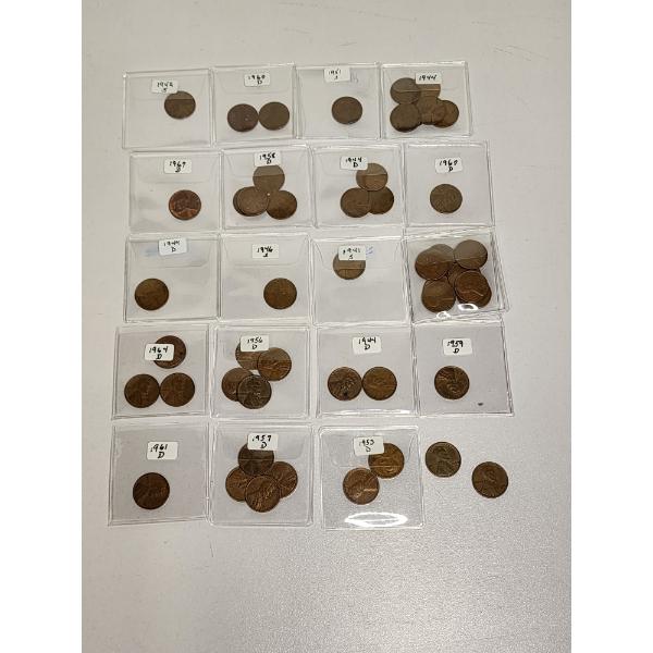 Lot of Assorted Years U.S. Lincoln Wheat and Memorial Pennies - Face Value: $0.50