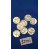 Image 1 : Assorted Years/Mint Marks 90% Silver Washington Quarters - Face Value: $2.00