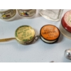 Image 4 : Lot of Assorted Small Collectibles: Jars, Advertising Tape Measures, Thimbles