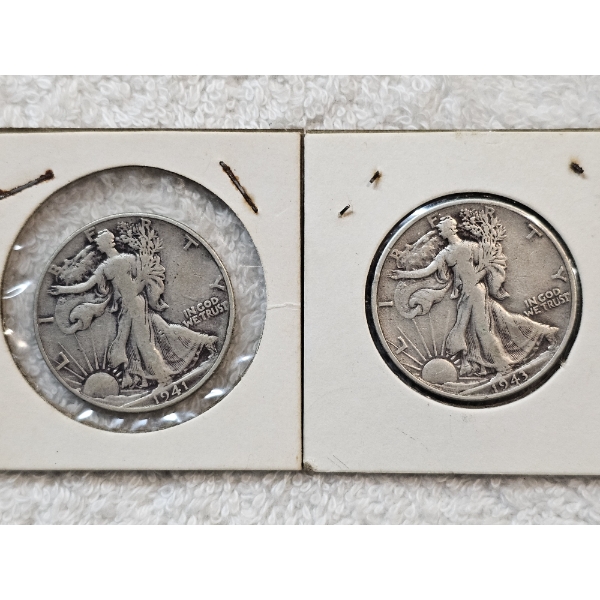 90% Silver United States Half-Dollar Assortment (Walking Liberty) - AFV: $1.00