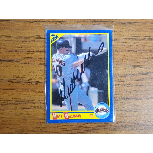 1990 Score Matt Williams Autographed Baseball Card #503