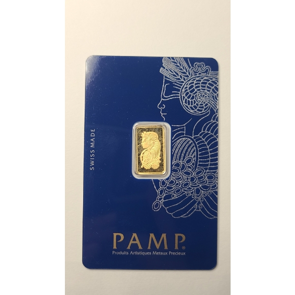 Pamp Suisse Lady Fortuna 2.5g 999.9 Fine Gold Bar Sealed In Official Veriscan Assay Card