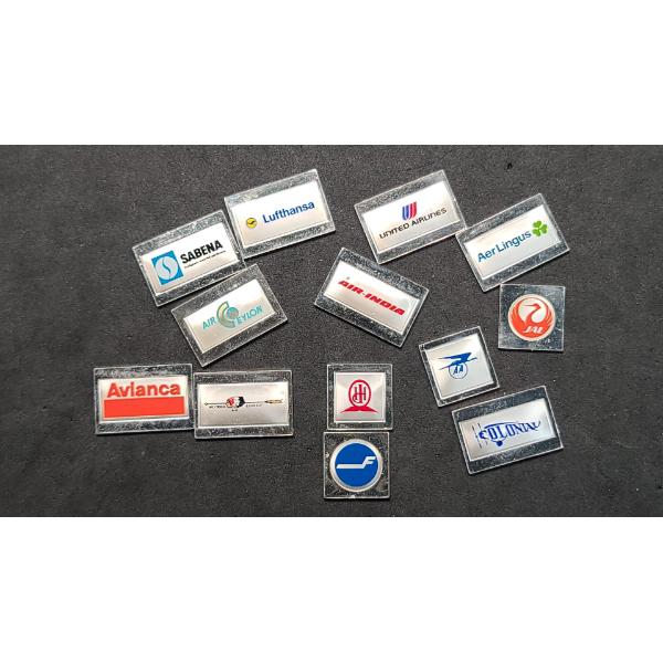 Collection Of Vintage Sterling Silver Airline Emblem Ingots Produced By The Franklin Mint -TW: 35.9g