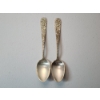 Image 1 : x2 Steiff "Rose" Pattern Sterling Silver Spoons TW: ~63g - See Description