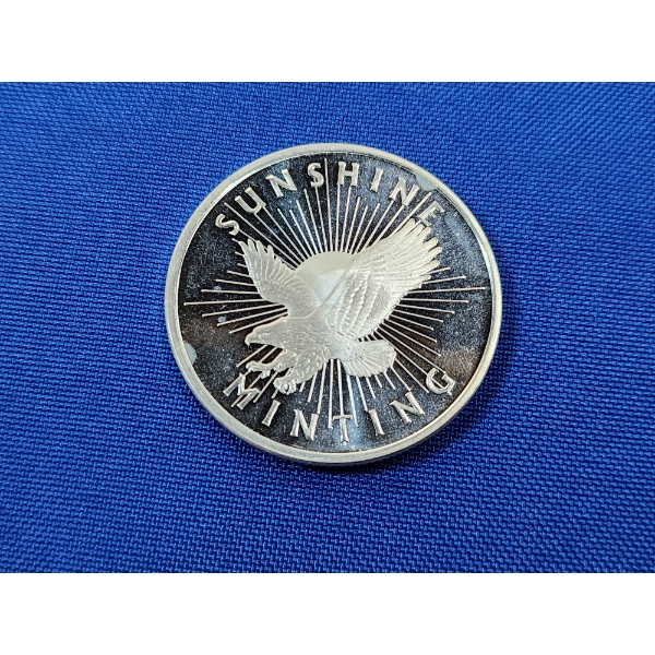 Sunshine Minting 1 Troy oz .999 Fine Silver Round