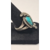 Image 3 : Sterling Silver Navajo Ring With Turquoise Stone - Size 8 - Weight: 9.2g