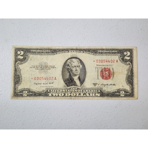 United States Series 1953-B Red Seal $2 *STAR NOTE*