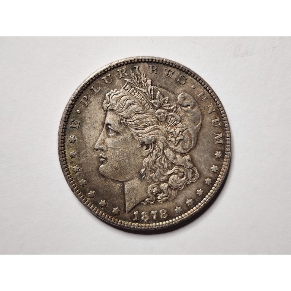 *FIRST YEAR OF MINT* 1878 United States Silver Morgan Dollar With 7 Tail Feathers ~ Better Grade! 