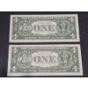 Image 3 : U.S. RARE CURRENCY - 2 PCS - SEQUENTIAL NUMBERS 1957 BLUE SEAL UNCIRCULATED $1 SILVER CERTIFICATES
