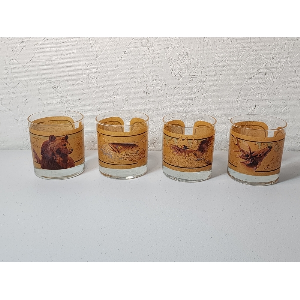 4 Avon Wildlife Series 10oz Glasses - Excellent Condition
