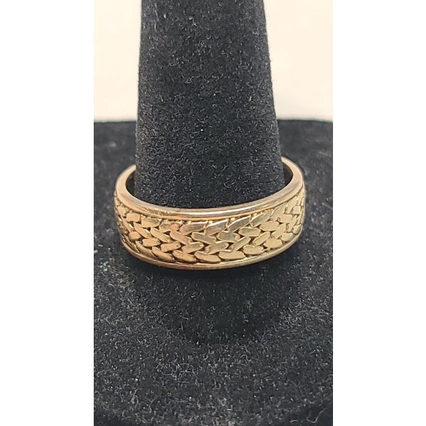 10K Yellow Gold Woven Band Ring - Size 9.5 - Weight: 7.5g