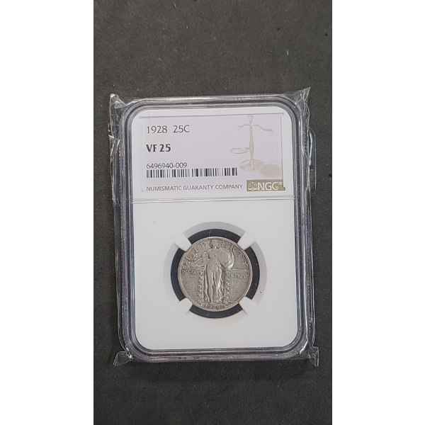 NGC 1928 VF 25 90% Silver Standing Liberty Quarter