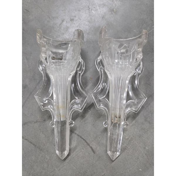 Rare! Exquisite Glass Automobile Bud Vase Pair 