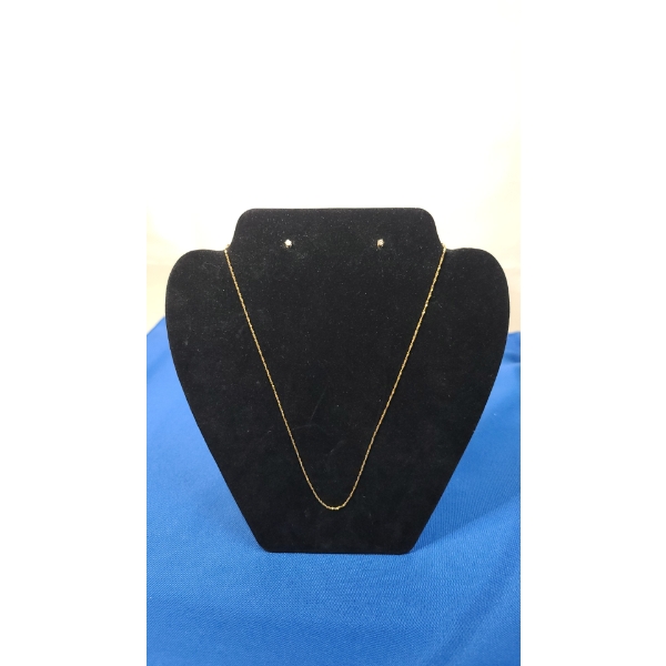 14K Gold Chain Necklace & Earrings With White Stones - Total Weight: 2.2g