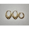 Image 2 : 14K Yellow Gold Pair of Textured Hoop Earrings & One Loose 14K Hoop Earring TW: 2.0g
