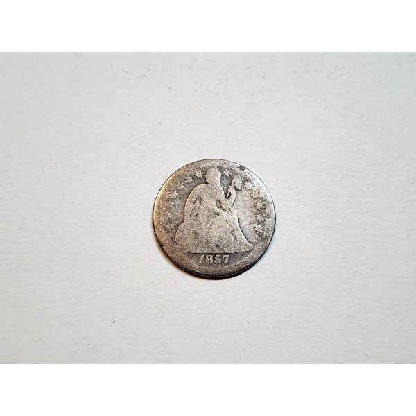 Rarer 1857-O Seated Liberty Silver Dime 