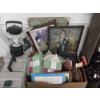 Image 2 : Electric Portable Lantern, Vintage Bottle Collection, Framed Art, New Mop Heads, Wood Crate & More