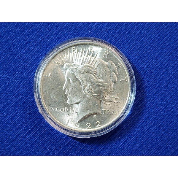 1922 90% Silver Peace Dollar in Capsule